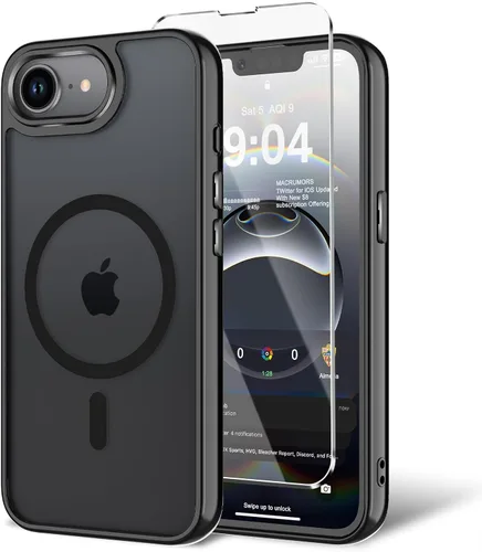 Vista 98 de Funda para iPhone 11 con protector de pantalla, compatible con MagSafe, ultra delgada, translúcida, mate, a prueba de golpes, color negro