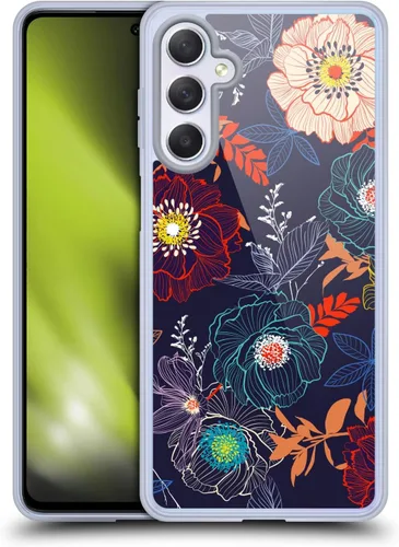 Vista 13 de Head Case Designs Officially Licensed Haroulita Blue Red Ethnic Pattern Gel Case [Military Grade Protection] Compatible with Samsung Galaxy M54 5G