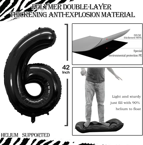 Vista 129 de GOER Globos Número 10 para Decoraciones de Fiesta de 10º Cumpleaños, Globos de Helio de Papel de Aluminio Jumbo de 42 Pulgadas para 10º Aniversario