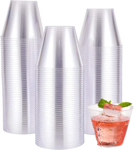 Vista 14 de JOLLY CHEF Vasos de plástico desechables transparentes de 10 onzas, paquete de 50 vasos de plástico transparente, vasos de fiesta resistentes, vasos