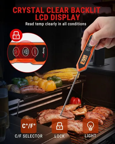 Vista 4 de ThermoPro TP15H - Termómetro de alimentos resistente al agua de lectura instantánea para cocinar, sonda de termómetro de carne digital