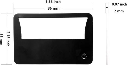 Vista 2 de 2 Paquetes - Lupas Portátiles del Tamaño de una Tarjeta con LED Integrado Pueden Adherirse a Teléfonos Inteligentes, Regalos para el Día del Padre