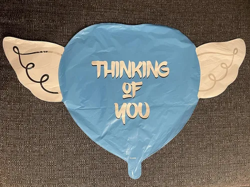 Vista 4 de Thinking of You - Globos celestiales – Regalo conmemorativo de ala de ángel en forma de corazón Condolencia y recuerdo Recuerdo de condolencia