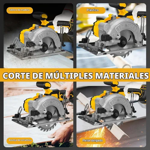 Vista 7 de Sierra circular inalámbrica de 5 pulgadas para batería Dewalt 20V Max, sin