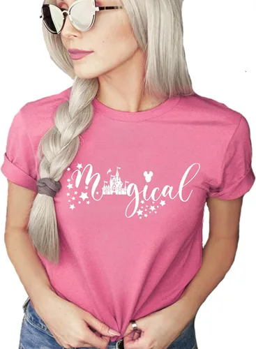 Vista 2 de Camiseta mágica de parque temático para vacaciones familiares, camiseta unisex de Disneyworld para adultos