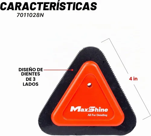 Vista 2 de Maxshine Mini herramienta universal para eliminar el pelo de mascotas, cepillo de dientes de 3 lados para interior del automóvil, alfombras, perros
