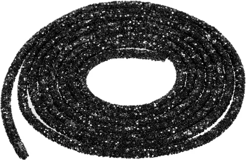 Vista 101 de MECCANIXITY Cuerda de lentejuelas con purpurina de 2.5 yardas, 6mm, 0.24 pulgadas, cuerda de tubo de lentejuelas con diamantes de imitación