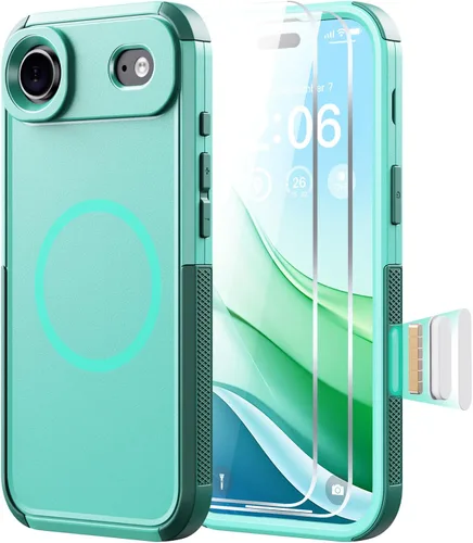 Vista 63 de Diverbox Funda para iPhone 13 [compatible con MagSafe] [con protector de pantalla] [a prueba de golpes] [a prueba de caídas] Funda de protección