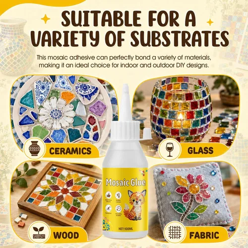 Vista 5 de JAOJAO Pegamento del mosaico, Adhesión fuerte seca rápida 3.4 fl oz
