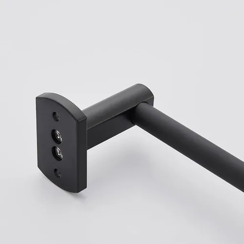 Vista 7 de Toallero negro, toallero de mano para baño, colgador de toallas montado en la pared, soporte para toallas de baño de cocina, barra de toalla