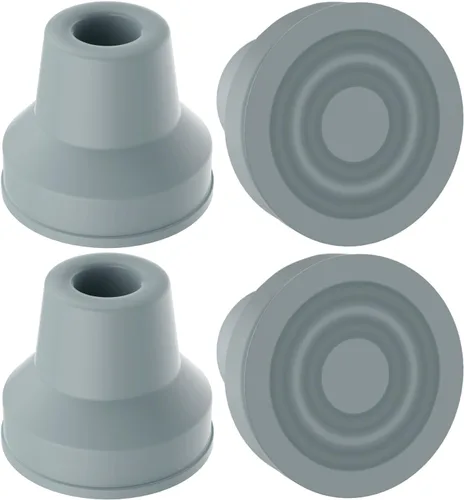 Vista 9 de YF Quad Cane Tips (4-Pack) – Heavy Duty 1/2 Inch Replacement Rubber Foot – Non-Slip Base/End for Extra Stability – Durable Accessories for Walking