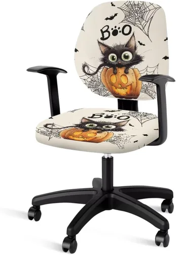 Vista 34 de Funda para silla de oficina con diseño de mariposa de 2 piezas, fundas para silla de juegos, bonitas fundas transpirables para silla de escritorio