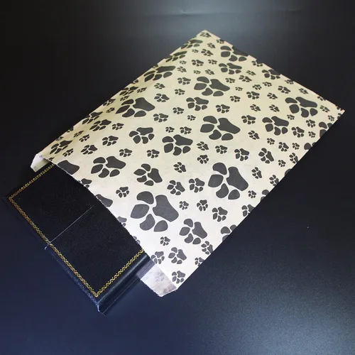 Vista 4 de CuteBox Pawprint - Bolsas de regalo de papel plano Kraft para manualidades, recuerdos de fiesta, venta al por menor, mercancía, ferias comerciales