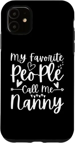 Vista 5 de Funda divertida para el día de la madre para iPhone 15 My Favorite People Call Me Nanny Heart