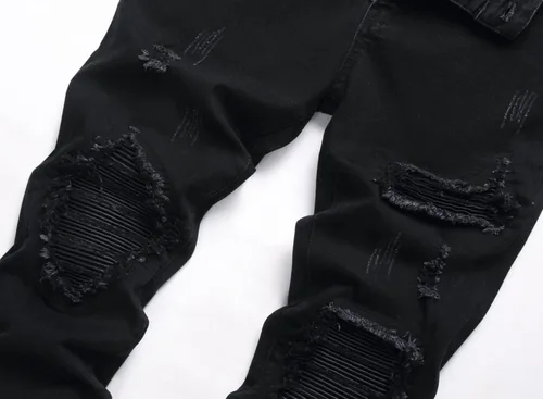 Vista 8 de AITITIA Jeans elásticos rasgados de ajuste regular para hombre