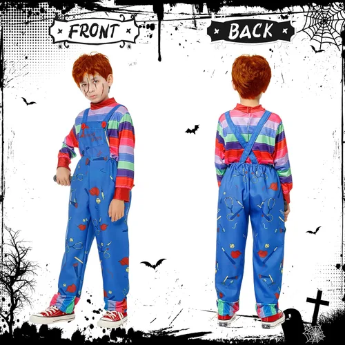 Vista 6 de POEWAUVE Classic Kids Costume for Boys and Girls - Kids Halloween Costume for Child Play (3-12YRS)