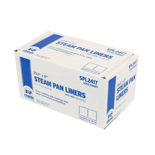 Vista 2 de Royal 1/2 sartén de vapor revestimientos con lazos giratorios, paquete de 250