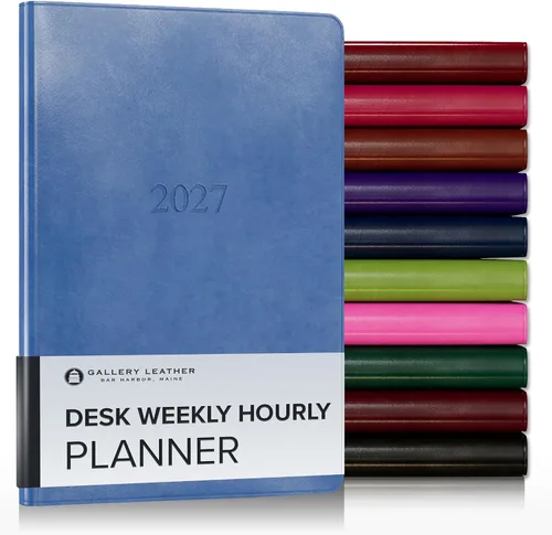 Vista 165 de Gallery Leather Planificador Semanal y Mensual Grande 2025-2026, Calendario Planificador y Cuaderno Elegantemente Encuadernado con Elegantes Bordes