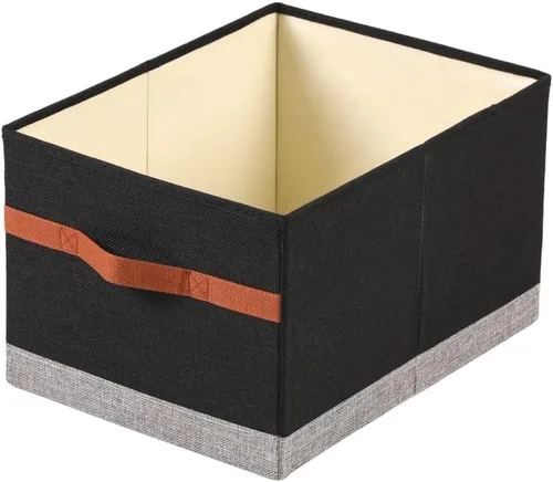 Vista 16 de ALYER Organizador de almacenamiento plegable de tela con asas, contenedor para dormitorio, oficina, armario, bebés, guardería, juguetes, libros