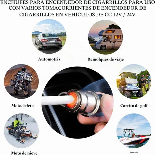 Vista 5 de Encendedor de Coche Yourkar, Enchufe de Encendedor de Cigarrillos DC 12V para Auto, Encendedor de Cigarrillos con Cable para la mayoría de Coches, 1