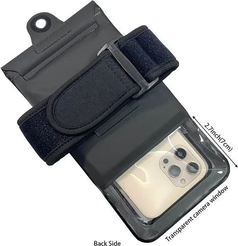 Vista 6 de DRLOKPAK Funda impermeable para teléfono, brazalete para surf, bolsa seca flotante impermeable para iPhone 15 14 13 12 Pro Max XS Plus Se Galaxy S23
