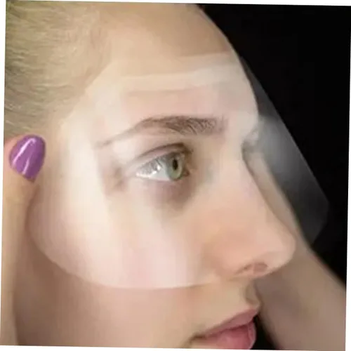 Vista 5 de GALPADA 50 protectores de ojos para corte de pelo, viseras de plástico transparente para uso en peluquerías, maquillaje y corte de cabello, diseño