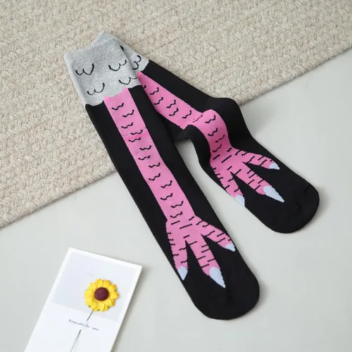 Vista 7 de Urkutoba Calcetines lindos de patas de pollo para niños, calcetines de pollo hasta la rodilla, regalos divertidos para bebés, niñas y niños