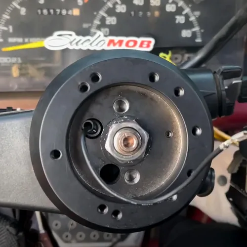 Vista 6 de Adaptador de cubo de volante de 5/6 orificios compatible con camioneta GMC Chevy Pontiac (negro)