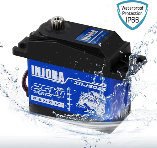 Vista 5 de INJORA RC Servo 55.1 lbs Servo Digital Servo Alto Torque RC Piezas para 1:10 RC Crawler VP VS4-10 SCX10 Pro SCX10 TRX4 D90