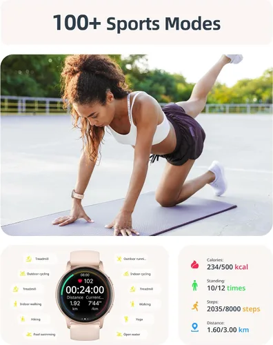 Vista 4 de Parsonver Smart Watch, 5ATM Waterproof Swimming Watch, Smartwatch for Women with Bluetooth Calls, Fitness Tracker Heart Rate Sleep Monitor