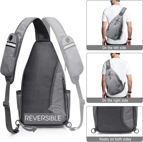 Vista 4 de G4Free Sling Bag RFID Blocking Sling Backpack+Lightweight Sling Crossbody Bag