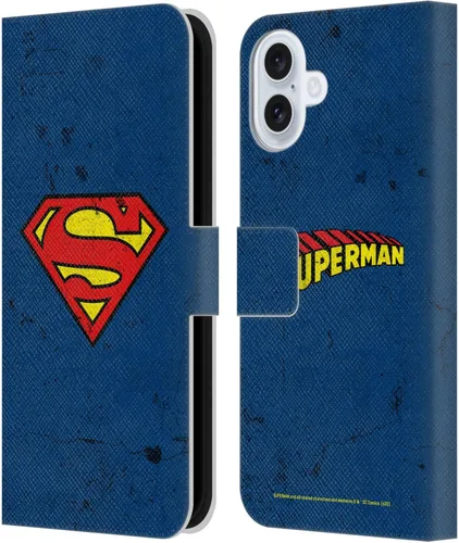 Vista 101 de Head Case Designs Funda de piel con licencia oficial de Superman DC Comics con logotipos negros y rojos compatible con Apple iPhone 11
