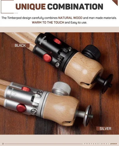 Vista 2 de IFOOTAGE Timberpod - Mini trípode, trípode para cámara pequeña con tornillo de 1/4 pulgadas, trípode de mesa profesional para cámara DSLR, teléfono