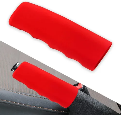 Vista 8 de QODOLSI 1 funda para manija de freno de mano para automóvil, 4.8 x 1.65 x 1.41 pulgadas, fundas de freno de estacionamiento antideslizantes