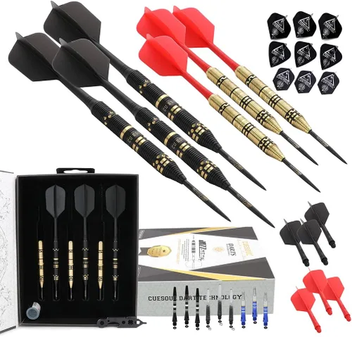 Vista 6 de CUESOUL JAZZ PLUS Dardos de punta de acero 0.74 oz con AK5 Dardos de vuelo y todos los accesorios de dardos Con forma BigWing