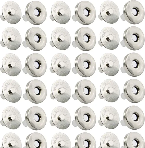Vista 11 de MYUBWTF Juego de 20 broches magnéticos con cierre de botón, cierre magnético de 3/4 pulgadas, kit de repuesto de botón magnético para costura Latón