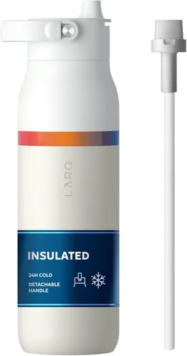 Vista 12 de LARQ Bottle Swig Top - Botella de agua de acero inoxidable aislada de 34 onzas con mango de silicona integrado, sin BPA, botella de agua Negro