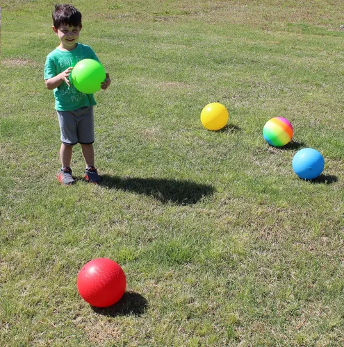 Vista 4 de Toys+ Juego de pelotas de juego de 8.5 pulgadas, tamaño oficial para Dodge Ball, Kick Ball, cuatro cuadradas, bomba gratis