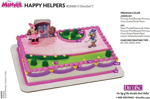 Vista 9 de DecoSet® Disney Minnie Mouse Happy Helpers Adorno para tarta, set de 4 piezas con Minnie Mouse y Daisy Duck