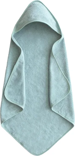 Vista 15 de Mushie Toalla con capucha para bebé Algodón orgánico (Azul bebé)