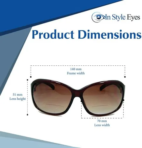 Vista 4 de In Style Eyes Later Gator - Lentes de sol bifocales de lectura - Diseño italiano - Borde completo, marco deportivo de gran tamaño - no polarizado