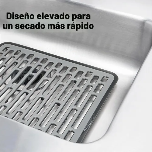 Vista 2 de OXO Good Grips - Tapete pequeño para fregadero de cocina con orificios de Alfombrilla de goma antideslizante para parte inferior del fregadero