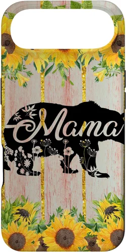 Vista 27 de Mama Bear Rustic Woodgrain Sunflower Farmhouse Country Mama Case for iPhone 17