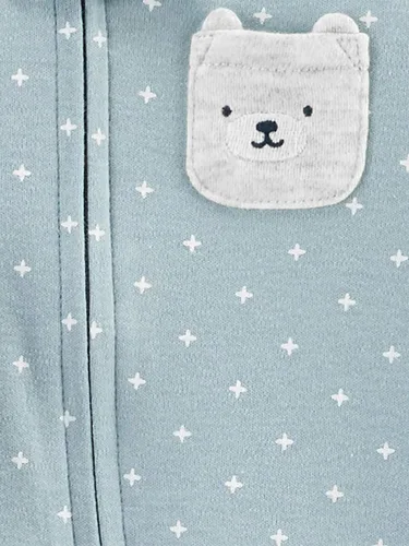 Vista 4 de Simple Joys by Carter's Pijama unisex de algodón para bebés para dormir y jugar, paquete de 3, llamaarco irisoso, 0-3 meses