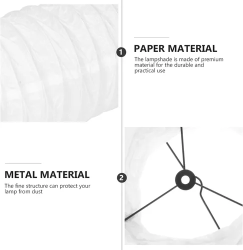 Vista 6 de Uonlytech Lámpara de pie de estilo nórdico, pantalla de papel, cubierta de luz de pie para sala de estar, dormitorio, decoración de hotel, pantalla