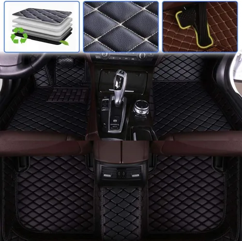 Vista 17 de SureKit Alfombrillas personalizadas para Chevrolet Captiva de 5 plazas 2007-2012, 2013-2017, forro para el piso impermeable antideslizante de piel
