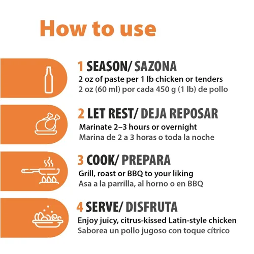 Vista 6 de Chef Merito Adobo de pollo, cítricos y ajo infundido, botella de 25 onzas Para asar y arroz, parrilla, barbacoa, hornear y saltear, adobo de aves