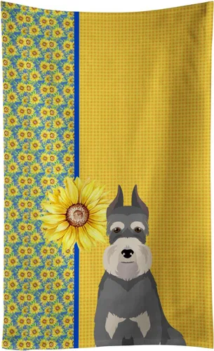 Vista 156 de Caroline's Treasures WDK5313KTWL - Toalla de cocina con diseño de girasoles de verano, color negro y tostado, Airedale Terrier, toalla de mano