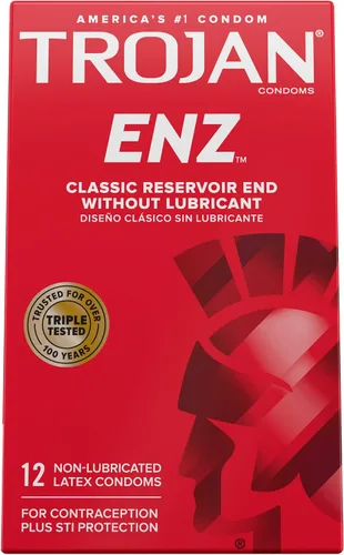 Vista 7 de Trojan ENZ - Preservativos de látex natural no lubricados, 12