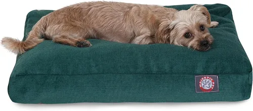 Vista 16 de Majestic Pet Cama para perro de espuma viscoelástica triturada, pequeña con funda extraíble lavable, cama ortopédica rectangular para perros, cama